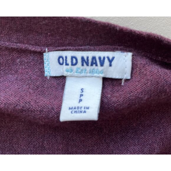 Old Navy S Maroon Button-Front Longline Cardigan With Pockets - Picture 5 of 5